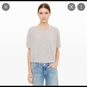La Causa boxy cropped stripe tee
